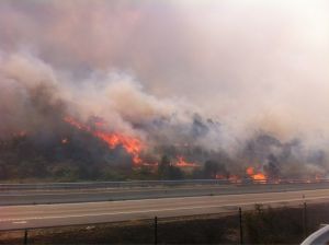 El foc ha superat l'autopista AP-7