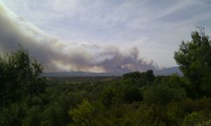 L'incendi vist des de Garriguella