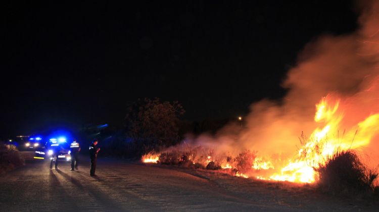 Incendi d'una zona de matolls a Blanes. Aj. de Blanes