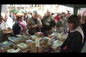 Figueres celebra Sant Jordi amb un centenar de parades a la Rambla