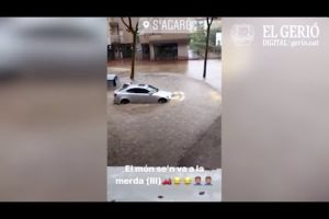 Espectaculars inundacions a Platja d'Aro i Port de la Selva