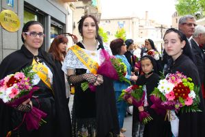 Algunes de les pubilles que han participat en la celebració del Casament a Pagès