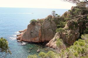 Un dels trams difícils de la via ferrada de Sant Feliu de Guíxols