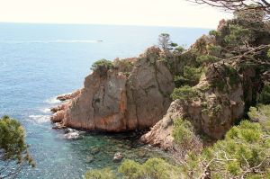 Un dels trams difícils de la via ferrada de Sant Feliu de Guíxols