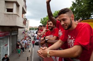 Els jugadors han rebut l'escalf dels gironins