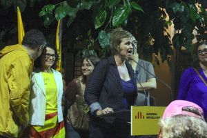 La portaveu d'ERC, Anna Simó, durant el seu discurs.