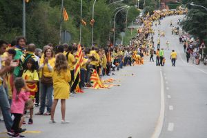 La Via Catalana, ben formada al llarg de l'avinguda Salvador Dalí de Figueres.