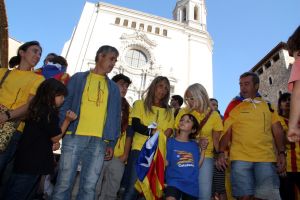 La Via Catalana davant la Catedral de Girona