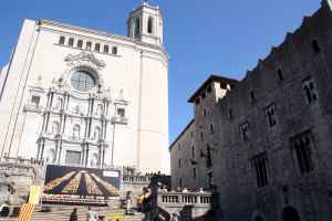 La dansa aèria ha amenitzat l'espera davant la Catedral