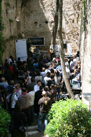 A part de l'exposició de flors, també hi va haver un grup musical actuant als jardins dels alemanys.