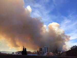 Incendi vist des de Palamós