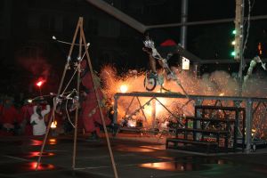 Correfoc i plaçafoc protagonitzat pels Diables de l'Onyar