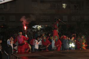 Correfoc i plaçafoc protagonitzat pels Diables de l'Onyar