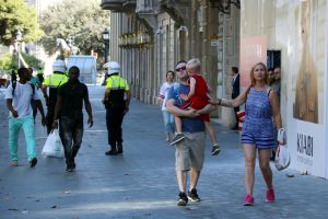 Passeig de Gràcia entre Gran Via i Plaça Catalunya, quan ha estat desallotjada