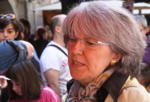 L'escriptora Mª Mercè Roca aquest dissabte a Girona.