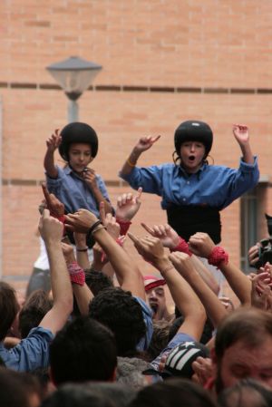 Cel·lebració dels Marrecs de Salt per haver aconseguit fer un 7 de 8