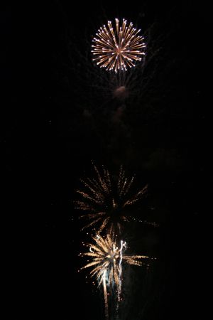 Castell de focs de la fi de la festa major de Salt