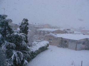 El municipi de Cassà de la Selva va rebre una forta nevada