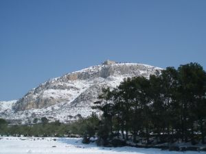La montanya de Torroella de Montgrí va quedar coberta de neu