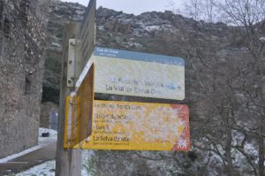 La neu que ha caigut aquest matí ha emblanquinat el paisatge de la zona de Sant Pere de Rodes