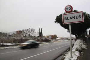 La neu ja era visible a l'entrada de Blanes