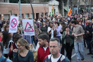 Els manifestants han omplert els carrers de Girona