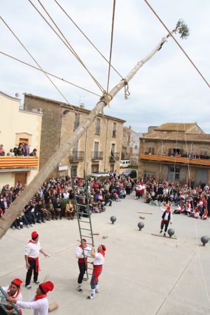 Com cada any s'ha plantat l'arbre del Maig a la plaça Major de Cornellà del Terri.