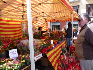 Una parada de roses al centre d'Olot