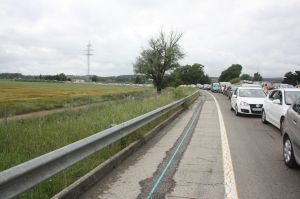 Les retencions han arribat fins a l'interior de l'autopista
