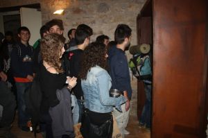 Els estudiants han sortit per un accés lateral del rectorat en comprovar que no podien accedir a les oficines