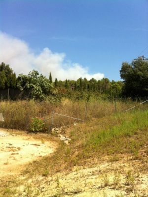 El foc visible des de la zona de la República