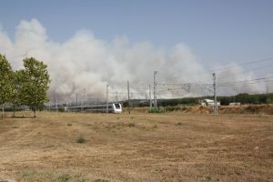 La cirucació de trens s'ha aturat temporalment