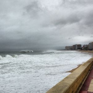 La platja a Blanes ha desaparescut gairebé per complet