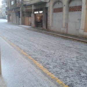 La precipitació també anava acompanyada per pluja