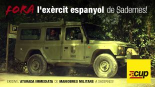 La CUP denuncia maniobres militars a la Garrotxa