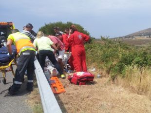 Ferit greu un motorista en sortir de la via a Roses