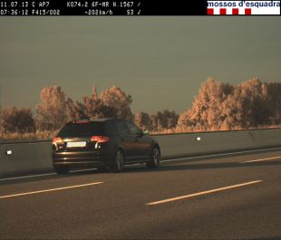 Enxampen un cotxe circulant a 202 km/h per l'AP-7, a Fornells de la Selva