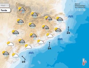 Alerta per tempestes aquesta tarda