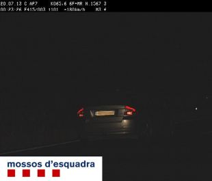 Enxampen un conductor begut i a 180 km/h per l'AP-7 a Sant Gregori