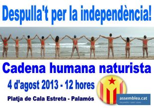 L'ANC de Palamós organitza una cadena humana nudista