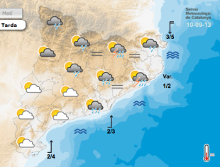 Alerta per tempestes fortes aquesta tarda