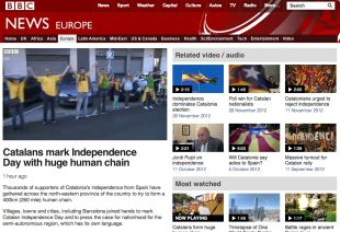 La BBC parla del 'dia de la independència' de Catalunya