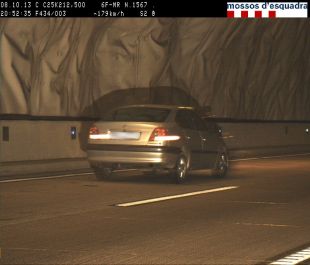 Enxampat un conductor a 178 km/h dins un túnel de l'Eix Transversal