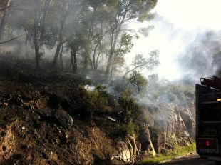 Els Bombers controlen un incendi a Palafrugell