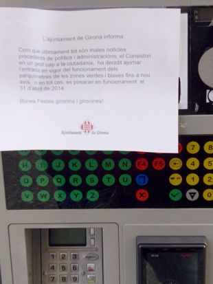 Les noves zones blaves i verdes a Girona, objecte d'innocentades