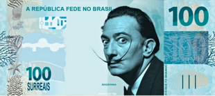 Els brasilers denuncien la inflació amb una nova moneda de Salvador Dalí