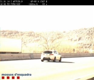 Enxampen un turisme circulant a 226 km/h per l'AP-7