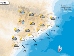 Es preveu un Sant Joan amb tempestes fortes a la tarda