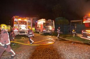 Un ferit greu en l'incendi d'una caseta de fusta a Llagostera