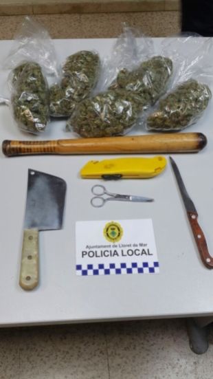 La Policia Local de Lloret de Mar deté tres persones per tràfic de drogues